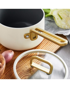 Stanley Tucci Saucepan With Lid - Carrara White