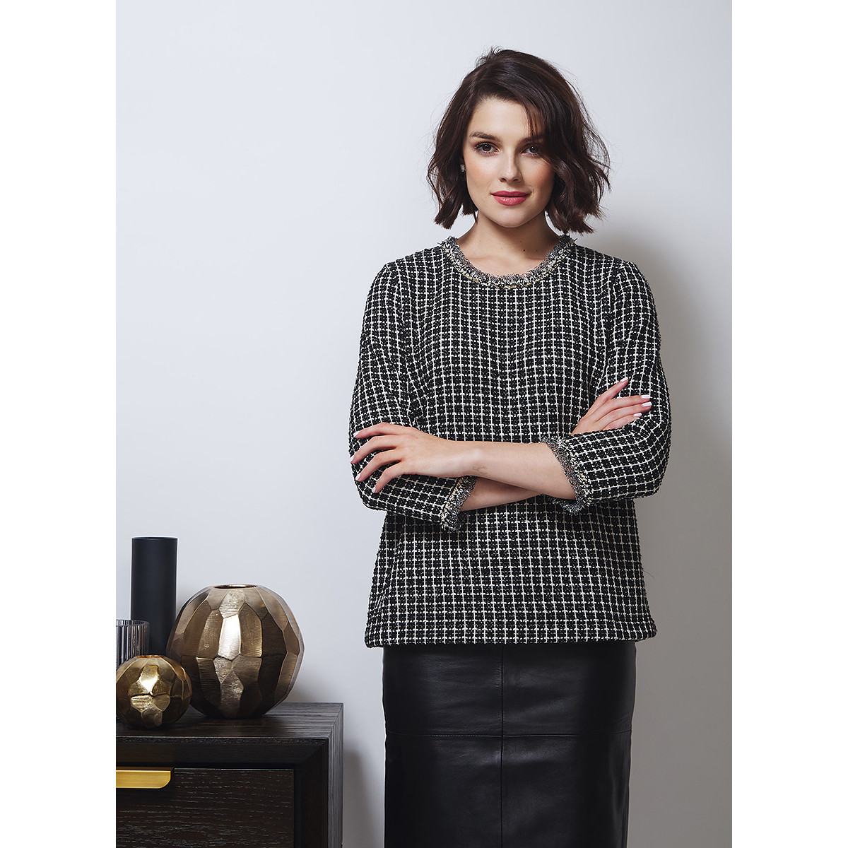 Bcannie Mesh Blouse Yellow Dot