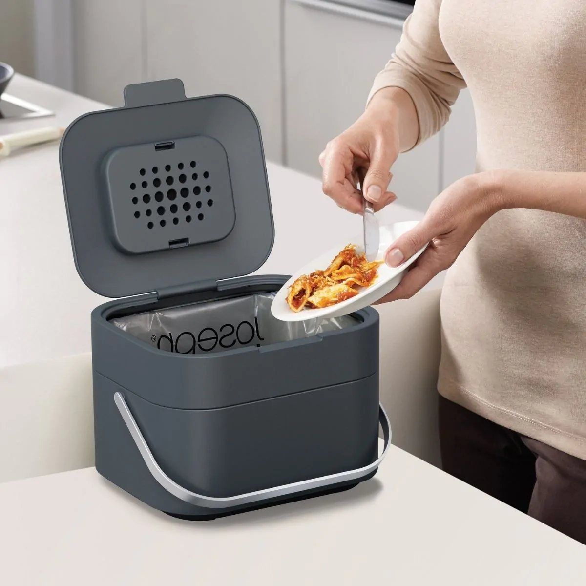 Joseph Joseph Food Waste Caddy Grey