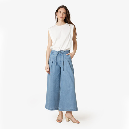 Wide Leg Denim Trouser