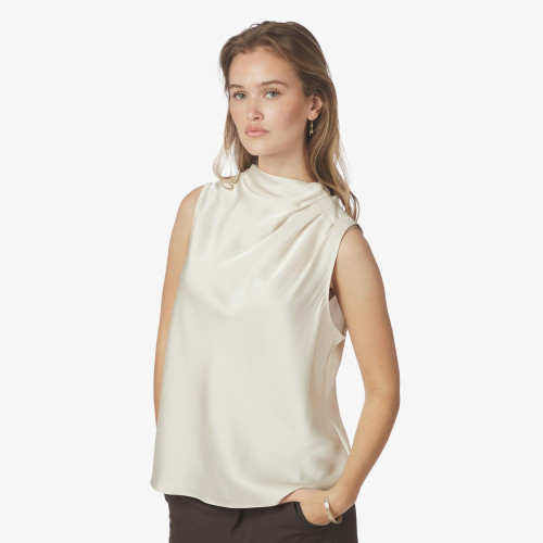 Isola Draped Satin Top