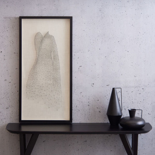 Needlepoint Black Dress 3D Wall Art 