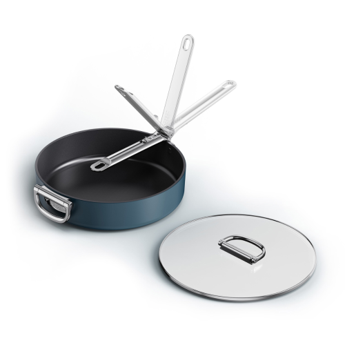 Space Folding Ceramic Saute Pan & Lid