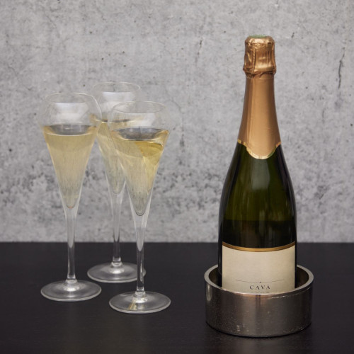 silver bottle coaster