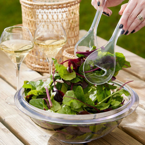 plastic salad serving set, made & designed in italy