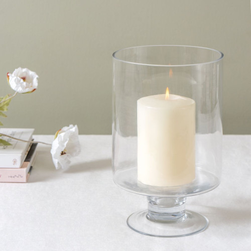 dina 30cm high glass hurricane 