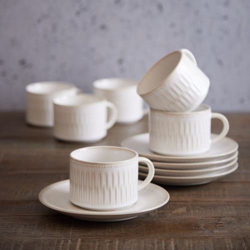 Mia Cup And Saucer - Set Of 6