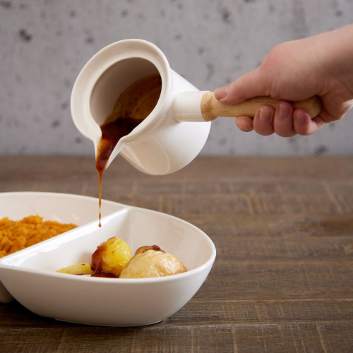 Bamboo Handle Sauce Server