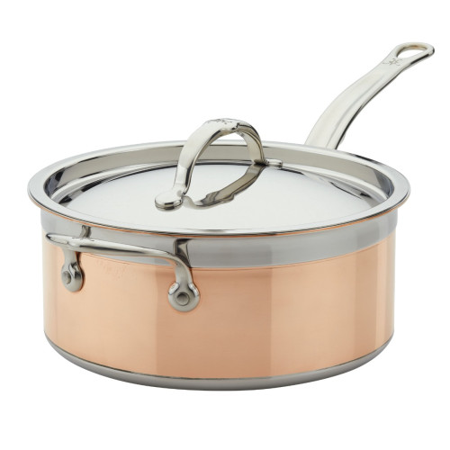 Hestan Copperbond Saucepan With Helper Handle - 22cm