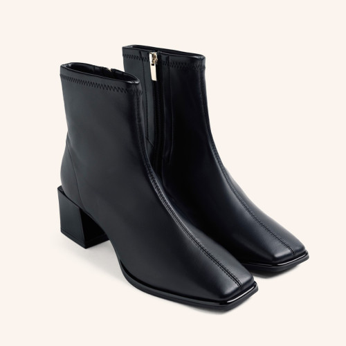 Chloe Square Toe Ankle Boots
