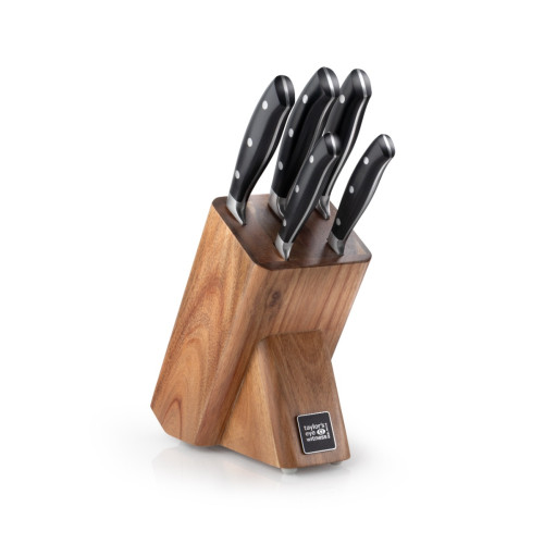 Kingston 5 Piece Acacia Knife Block Set
