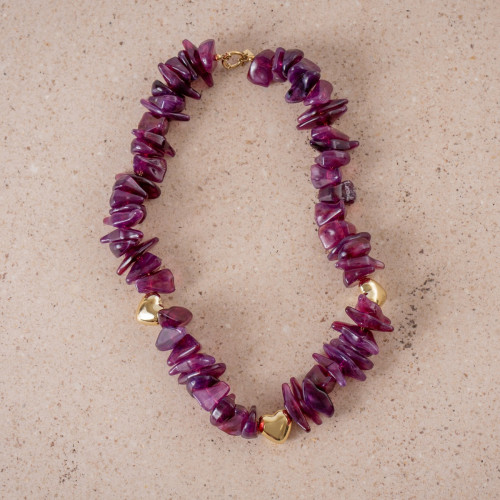 Purple Textured Necklace