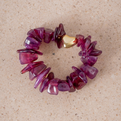 Purple Textured Necklace