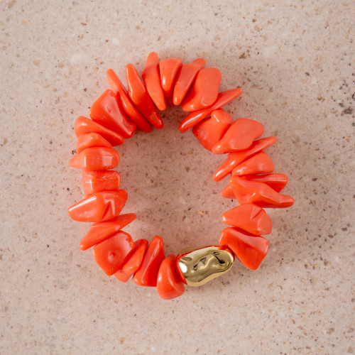 Orange Textured Bracelet