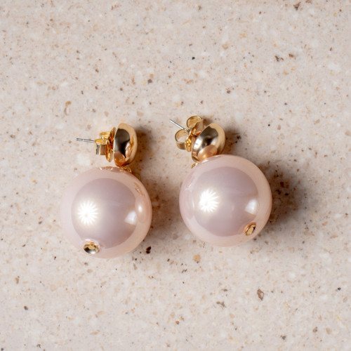 Pink Pearl Earrings