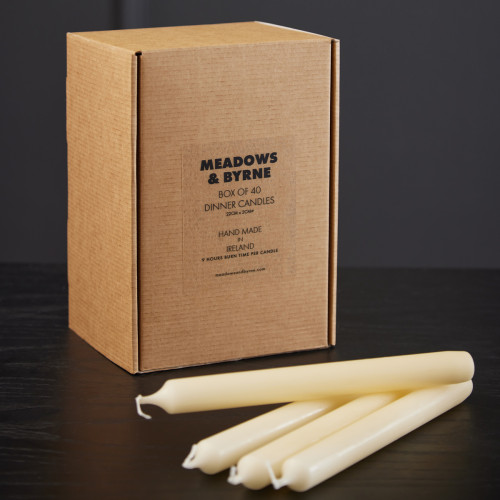 Box of 40 Dinner Candles - 25cm