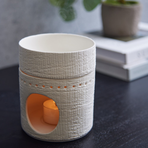 Calas Wax Melt Holder in Hessian White