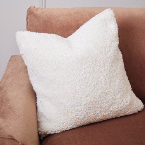 Cream Sherpa Cushion -Small