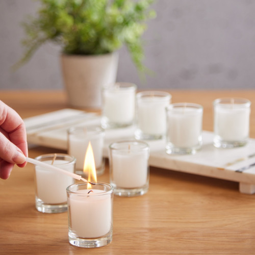 Bliss White Votive Candles - Set of 8