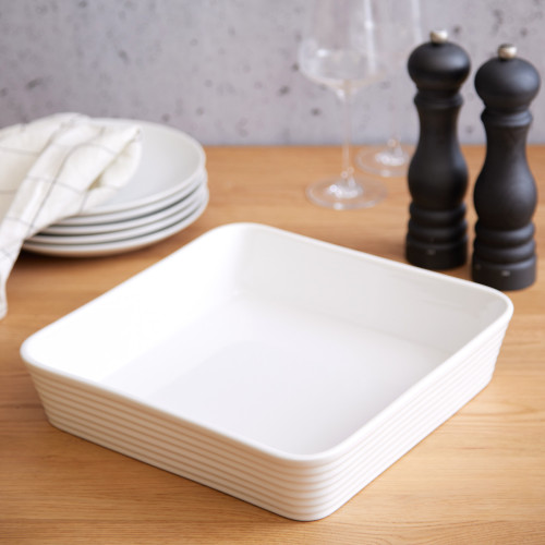 30cm square baker made from white porcelain