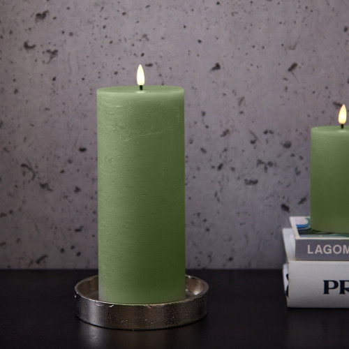 LED Pillar Candle Jade - Large