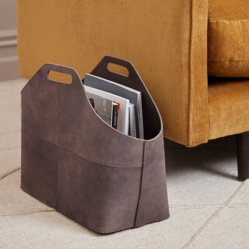 Brown Vintage Leather Basket