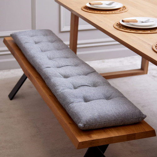 Navy Chambray Bench Pad - Large