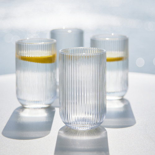 riviera ribbed long drink in a set of 4 