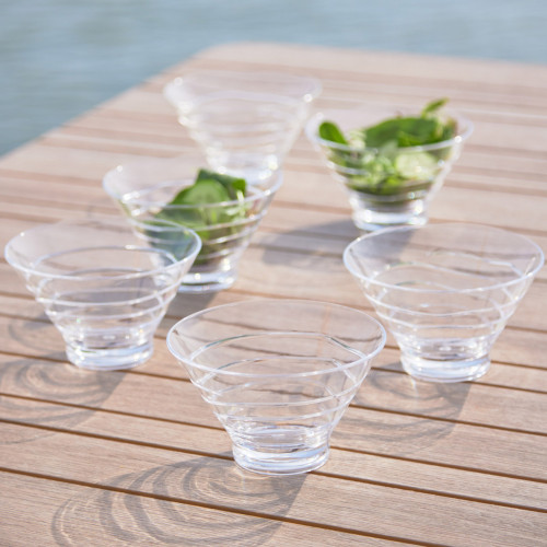 linea acrylic small bowl in a set of 6
