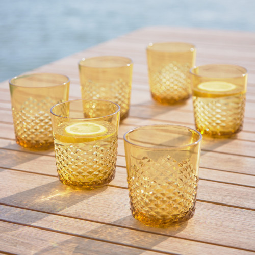 Festival Amber Tumbler - Set Of 6
