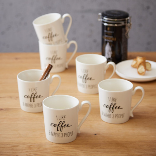 I Like Coffee And...-Mug Set Of 6
