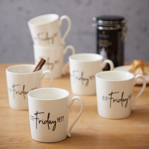 Is It Friday Yet Mug Set Of 6