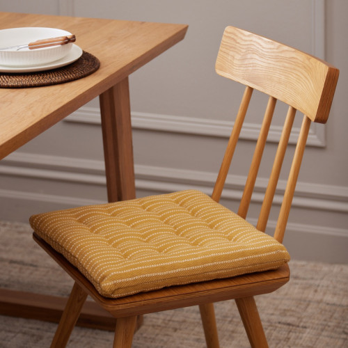 Ochre Stripe Seat Pad