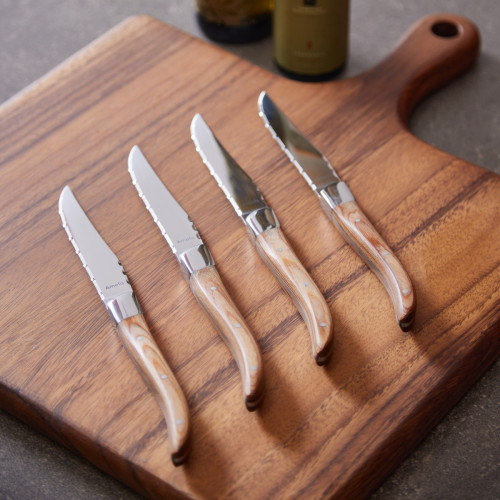 Lou Laguiole 4-Pcs Steak Knife Set Natural