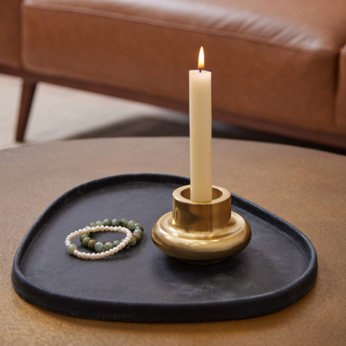 Reece Vintage Leather Tray Charcoal