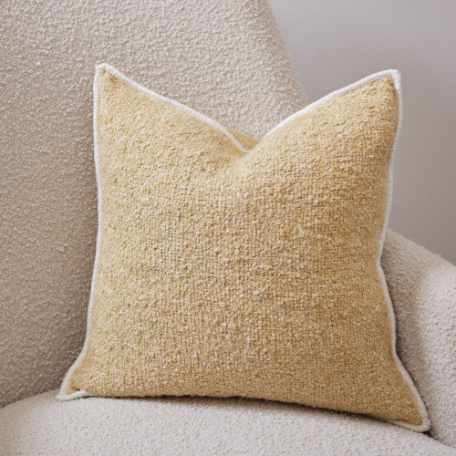 Yellow Boucle Cushion