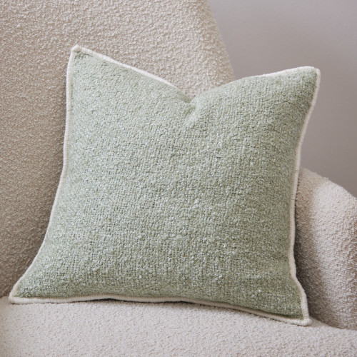 Mint Green Boucle Cushion