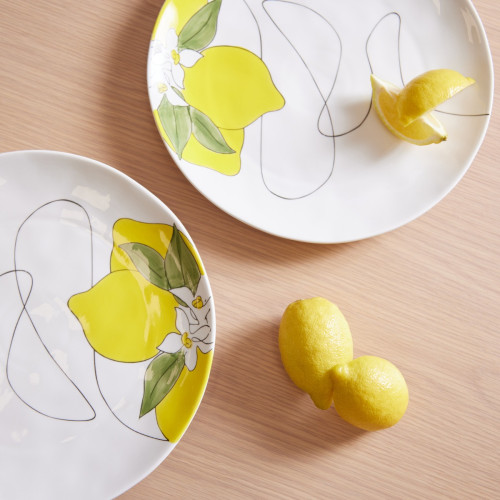 Scribes Serving Plate - Lemon Set Of 2
