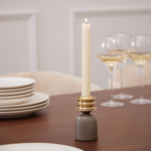 Belle Candle Holder Grey