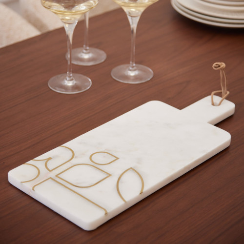 Landour Marble And Brass Board