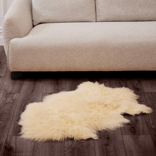 Tibetan Sheepskin Rug - Champagne