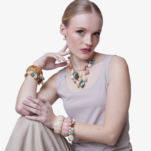 Multi-Colour Stone Necklace