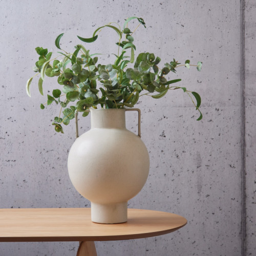 Whitley Handled Vase In Soft Sage