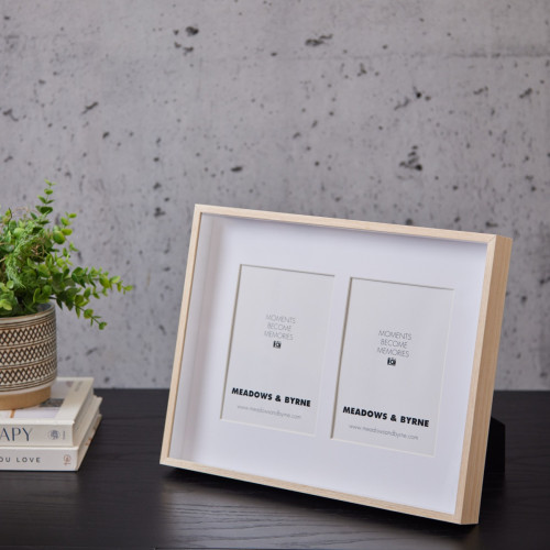 Oak Double Photo Frame 5X7