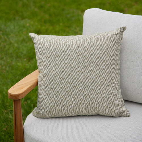 Green Herringbone Outdoor Cushion