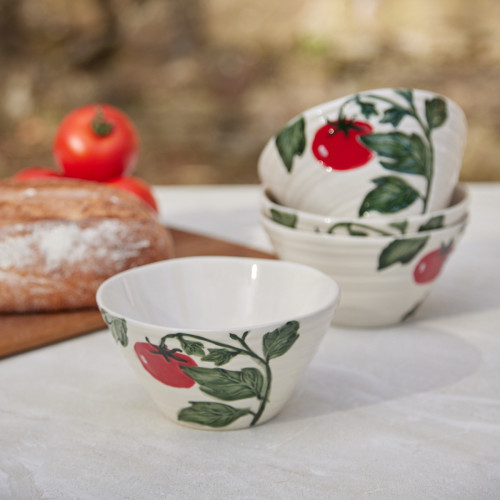 Vine Hand Painted Bowl - Set Of 4        