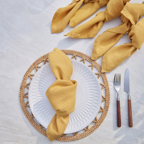 Linen Cotton Napkin Miel - Set of 6