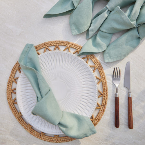 Linen Cotton Napkin Sky Gray - Set of 6