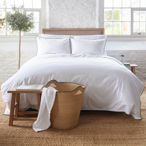 Green Blanket Stitch Duvet Set 