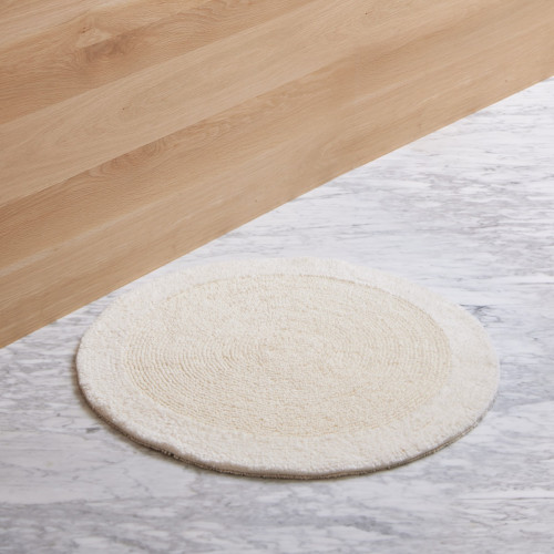 Round Tufted Bathmat - Ivory